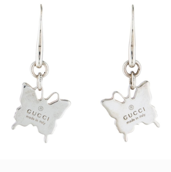 Gucci Butterfly Dangle Earings in Sterling Silver - Picture 8 of 8